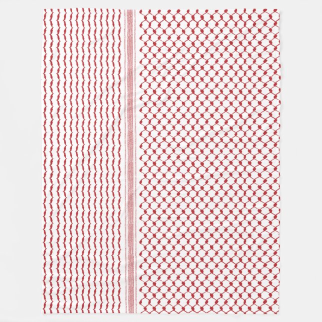 Palästinensische Hatta Kufiya Traditionelles Muste Fleecedecke (Vorderseite)