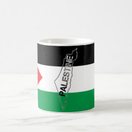 Palästinensische Karte für das freie Palästina auf Kaffeetasse