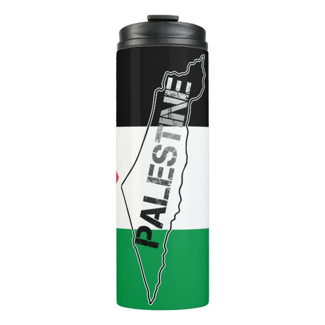 Palästinensische Karte für das freie Palästina auf Thermosbecher (Vorderseite)