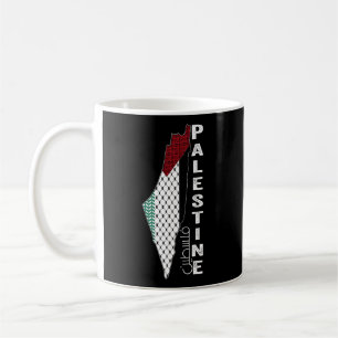 Palästinensische Karte Keffiyeh Thobe Patterns Pal Kaffeetasse