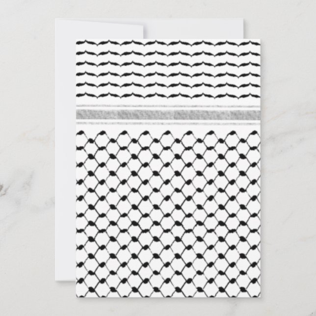 Palästinensische Kufiya-Zoll Save The Date (Vorderseite)