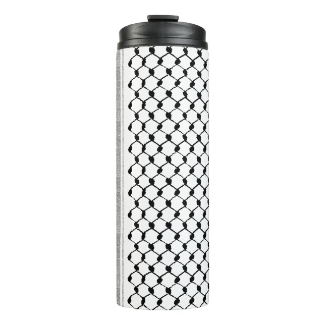 Palästinensische Kufiya-Zoll Thermosbecher (Vorderseite)