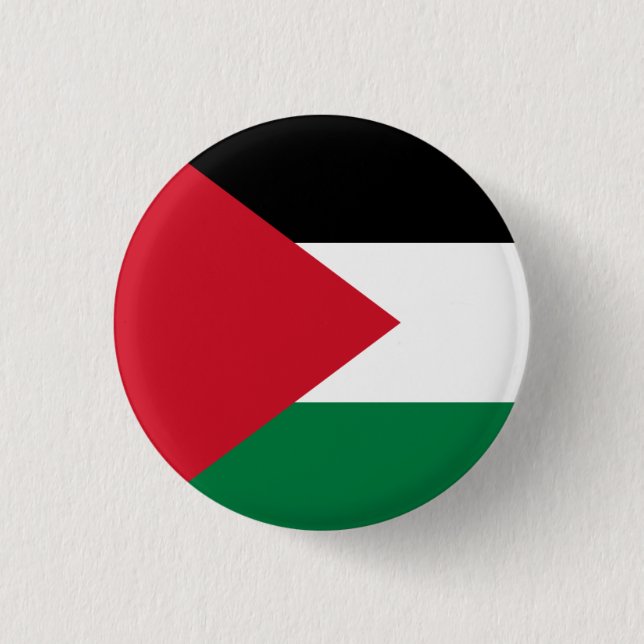 Palästinensische (palästinensische) Flagge Button (Vorderseite)