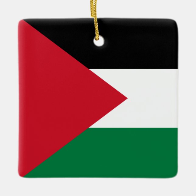 Palästinensische (palästinensische) Flagge Keramikornament (Vorderseite)