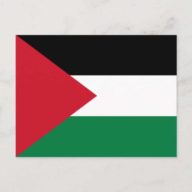 Palästinensische (palästinensische) Flagge Postkar Postkarte (Vorderseite)