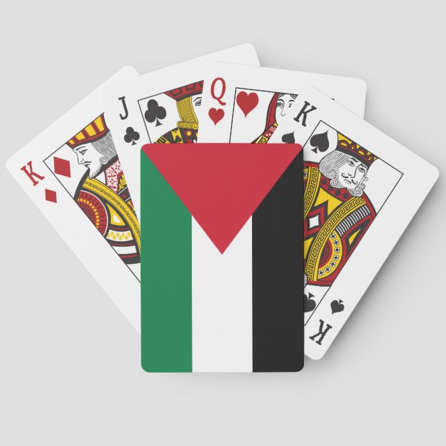 Palästinensische (palästinensische) Flagge Spielkarten (Rückseite)