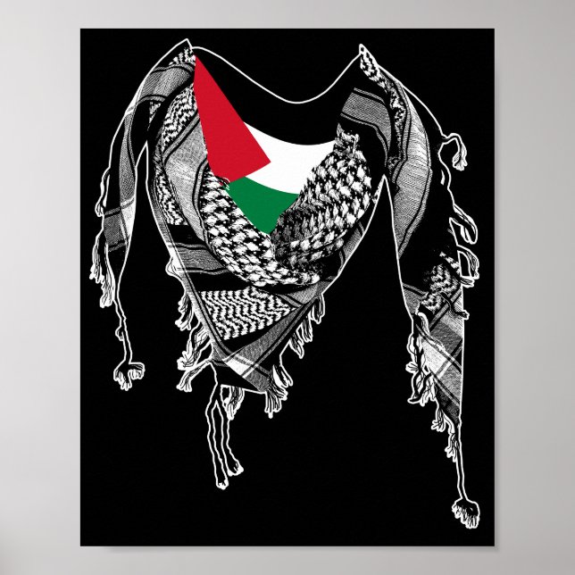 Palästinensische Schal, palästinensische Flagge Poster (Vorne)