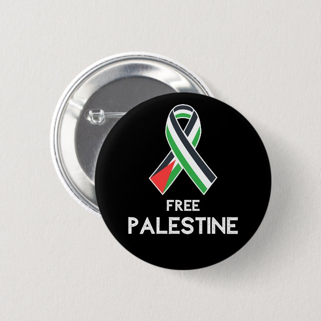 Palästinensische Solidarität im Gaza-Streifen Button (Vorne & Hinten)