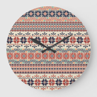 Palästinensische Stickerei Motif: Traditionelle Sc Große Wanduhr