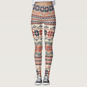 Palästinensische Stickerei Motif: Traditionelle Sc Leggings