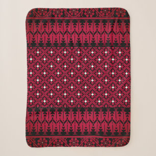 Palästinensische Stickerei Tatreez gedrucktes Desi Sherpadecke