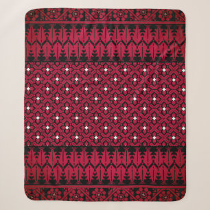 Palästinensische Stickerei Tatreez gedrucktes Desi Sherpadecke