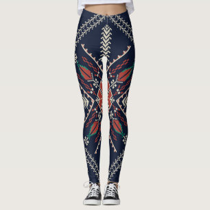 Palästinensische Stickerei: Traditionelles Musterd Leggings