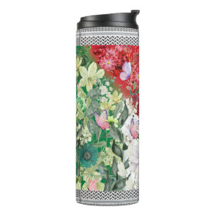 Palästinensische Tasse mit Blumenkarte
