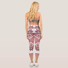 Palästinensische Tatreez Design Pint Capri Legging