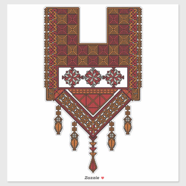 Palästinensische Tatreez Embroidery | Palestine Ar Aufkleber (Blatt)