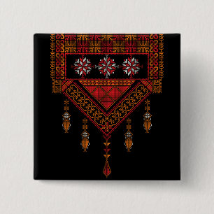 Palästinensische Tatreez Embroidery Palestine Ar Button