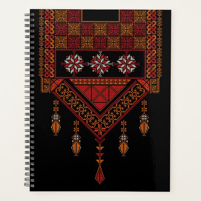 Palästinensische Tatreez Embroidery | Palestine Ar Planer (Vorderseite)