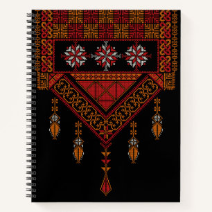 Palästinensische Tatreez Embroidery Palestinkunst Notizbuch
