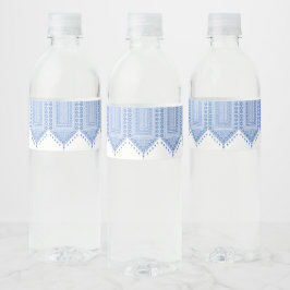 Palästinensische Tatreez Print in blau