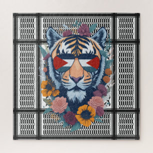 Palästinensische traditionelle Kufiya cooler Tiger