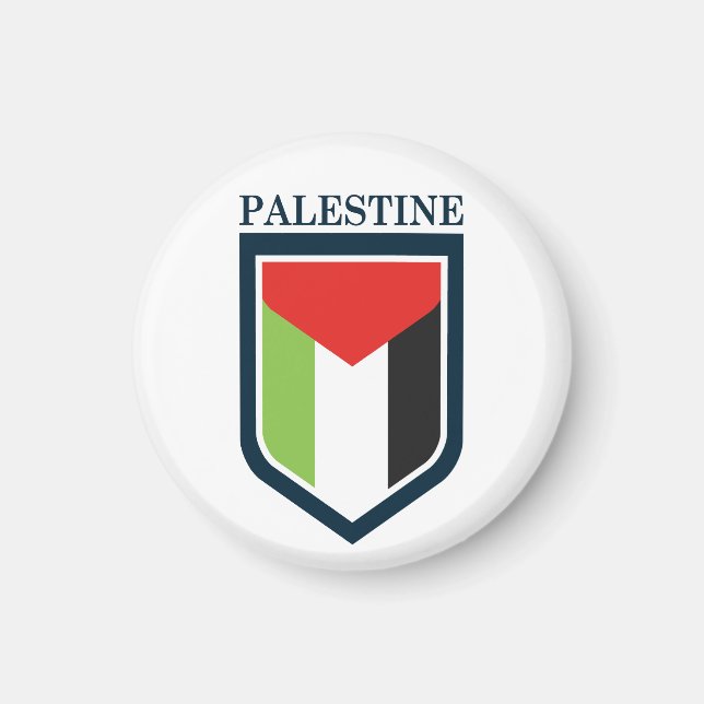 Palästinensische und palästinensische Flagge Magnet (Vorne)