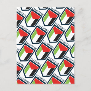 Palästinensische und palästinensische Flagge Postkarte