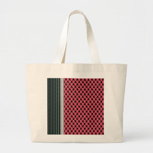Palästinensische Wassermelone Hatta Keffiyeh Kufiy Jumbo Stoffbeutel
