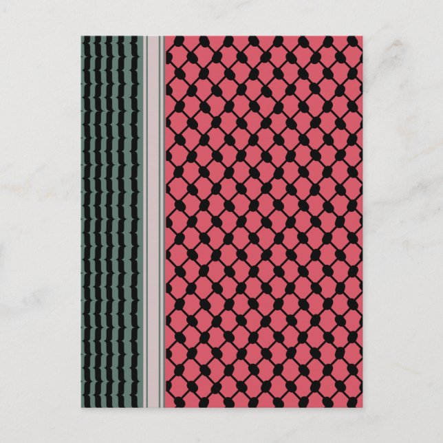 Palästinensische Wassermelone Hatta Keffiyeh Kufiy Postkarte (Vorderseite)