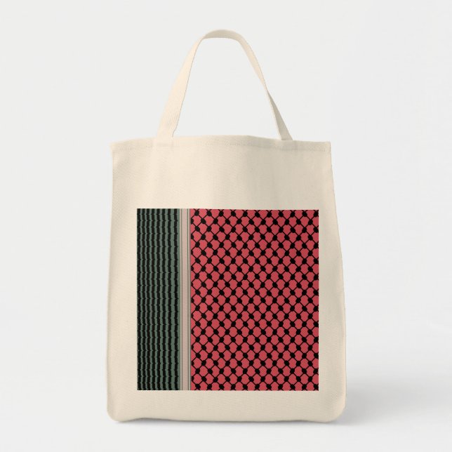Palästinensische Wassermelone Hatta Keffiyeh Kufiy Tragetasche (Vorne)