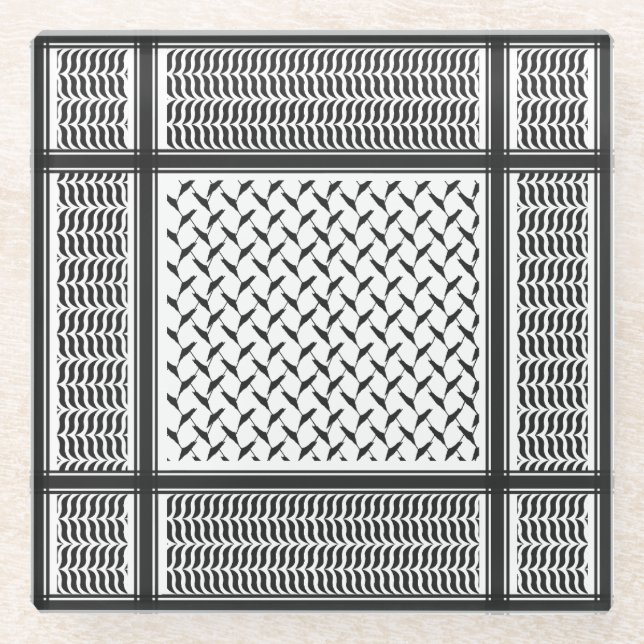 palästinensischer Bürger Glasuntersetzer (Vorderseite)