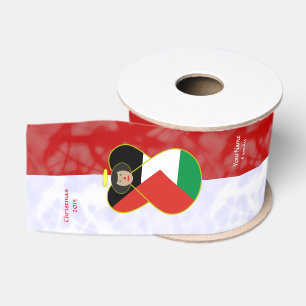 Palästinensischer Engel Schwarze Haare in Flagge g Ripsband