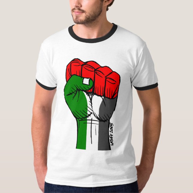 Palästinensischer Faust-T - Shirt Carlos Latuffs (Vorderseite)