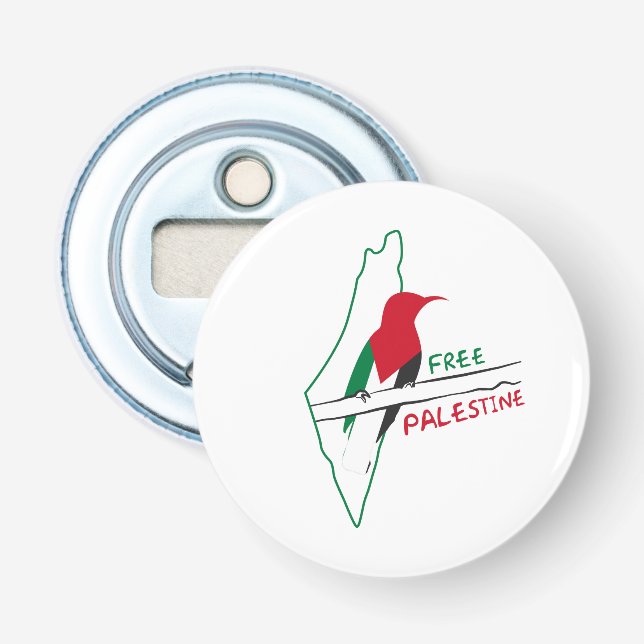 Palästinensischer Flaggenvogel Flaschenöffner (Vorderseite)