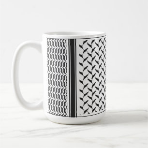 Palästinensischer Kuffiya schwarz-weiß Kaffeetasse