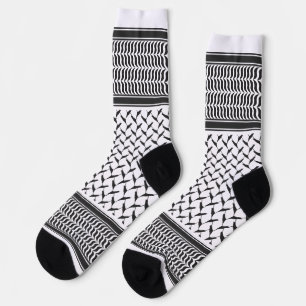 Palästinensischer Kuffiya schwarz-weiß Socken