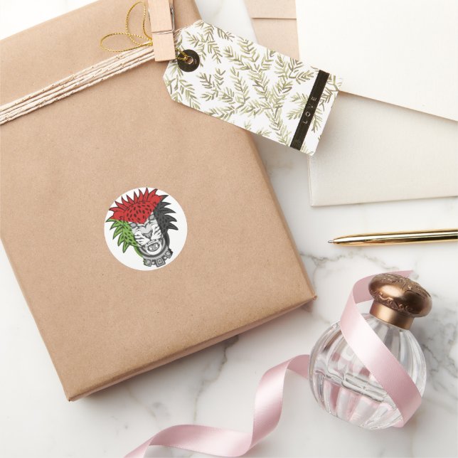 Palästinensischer Löwe - Palästinensische FLAG-Lio Runder Aufkleber (Schenken)