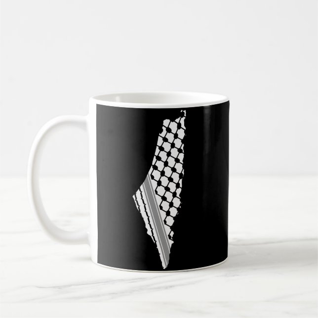 palästinensischer Offizier, freie Karte Palästinas Kaffeetasse (Links)
