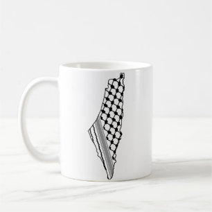 palästinensischer Offizier, freie Karte Palästinas Kaffeetasse