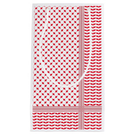 Palästinensischer Roter und Weißer Keffiyeh Kleine Geschenktüte