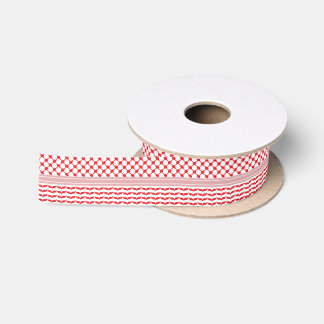 Palästinensischer Roter und Weißer Keffiyeh Satinband