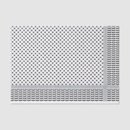 Palästinensischer Schwarz-Weiß-Keffiyeh Seidenpapier