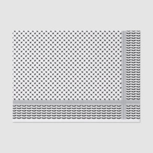 Palästinensischer Schwarz-Weiß-Keffiyeh Seidenpapier