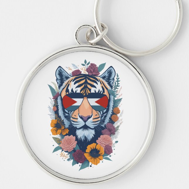 Palästinensischer Tiger - Palästina-FLAG Schlüsselanhänger (Vorne)