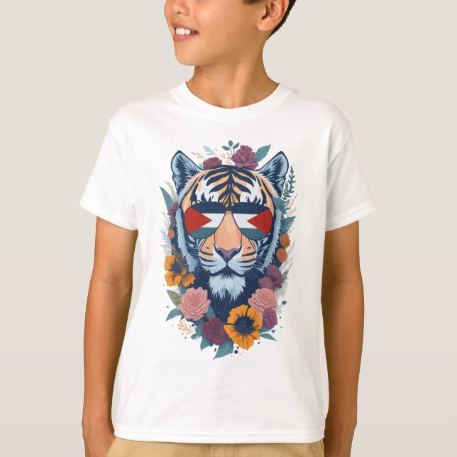 Palästinensischer Tiger - Palästina-FLAG T-Shirt (Vorderseite)