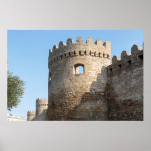 Palastturmauer, Aserbaidschan Poster