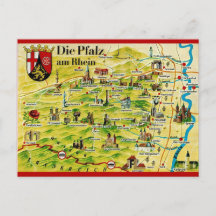 Palatinat sur le Rhin - Carte postale d'Allemagne