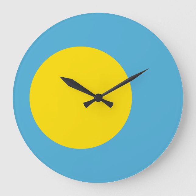 Palau Flag Große Wanduhr (Vorderseite)