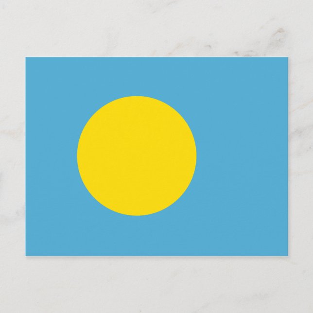 Palau Flag Postkarte (Vorderseite)