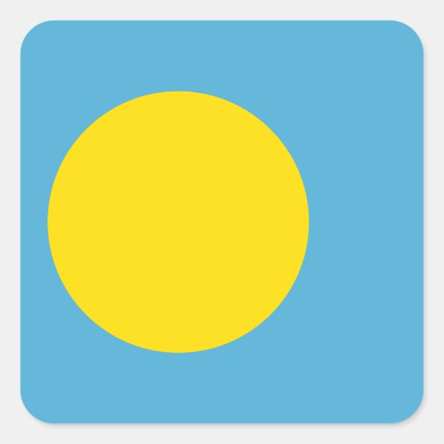 Palau Flag Quadratischer Aufkleber (Vorderseite)